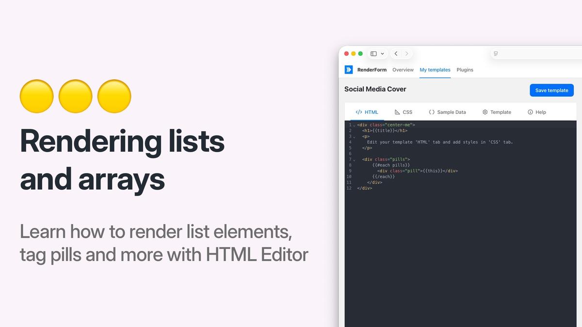 How to render lists in HTML templates