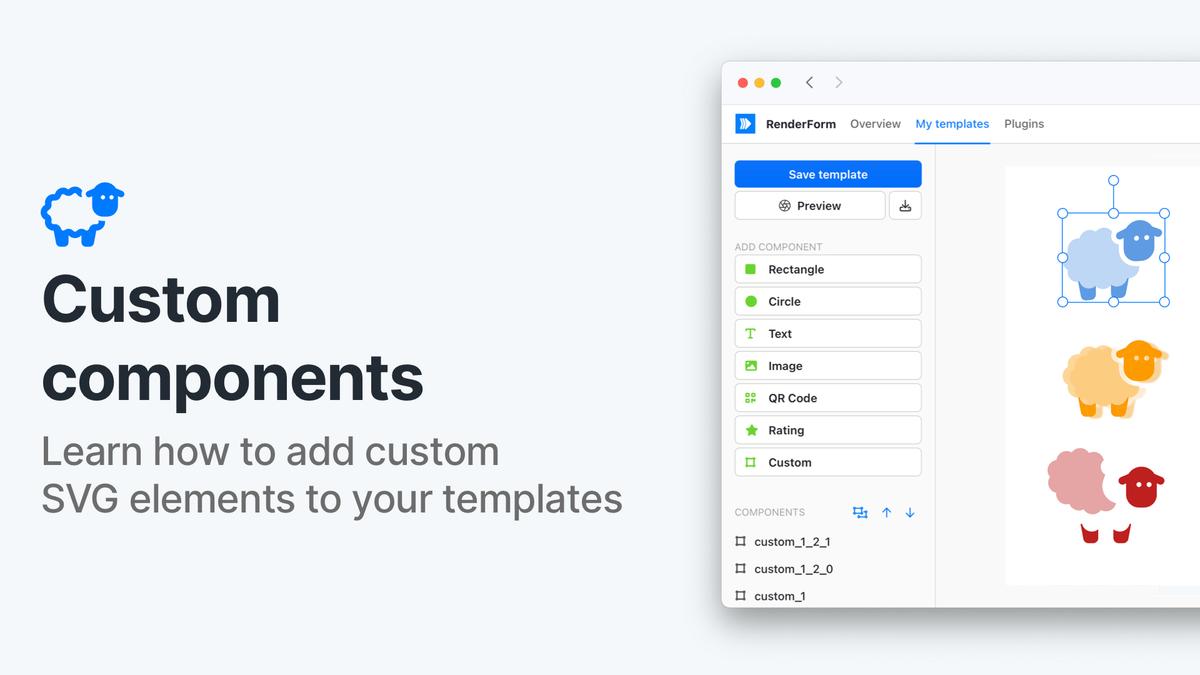 How to add custom SVG elements to your template