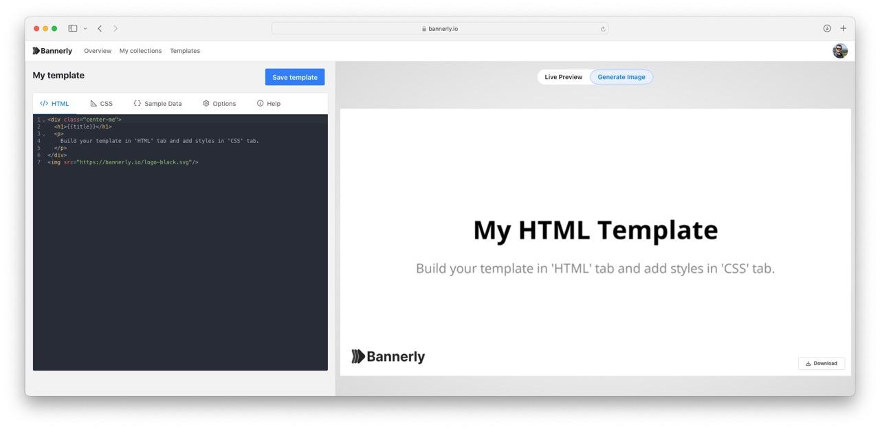 HTML to Image Editor