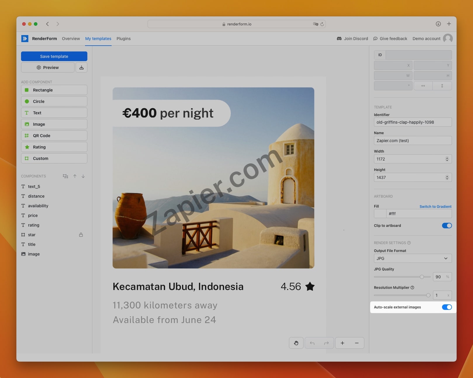 Auto-scale external images feature