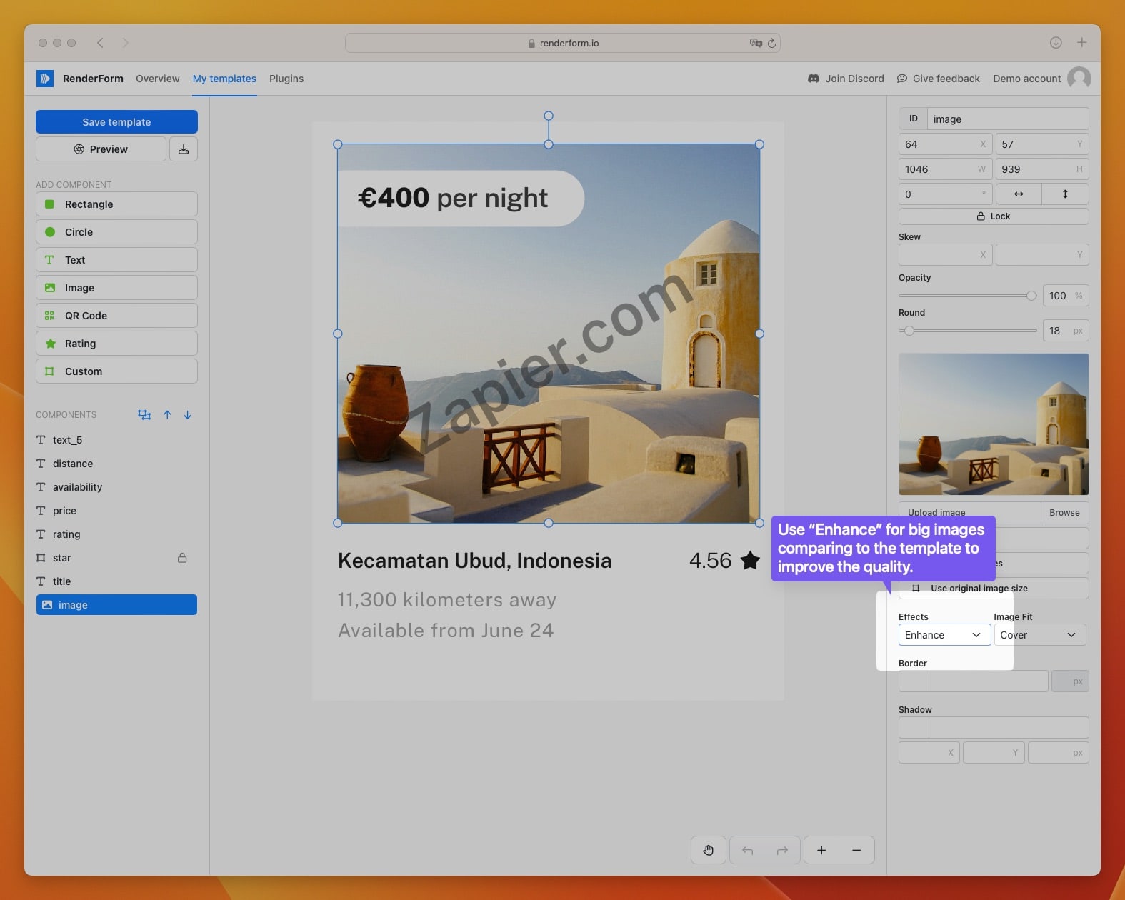 Enhance effect to use a better image scaller