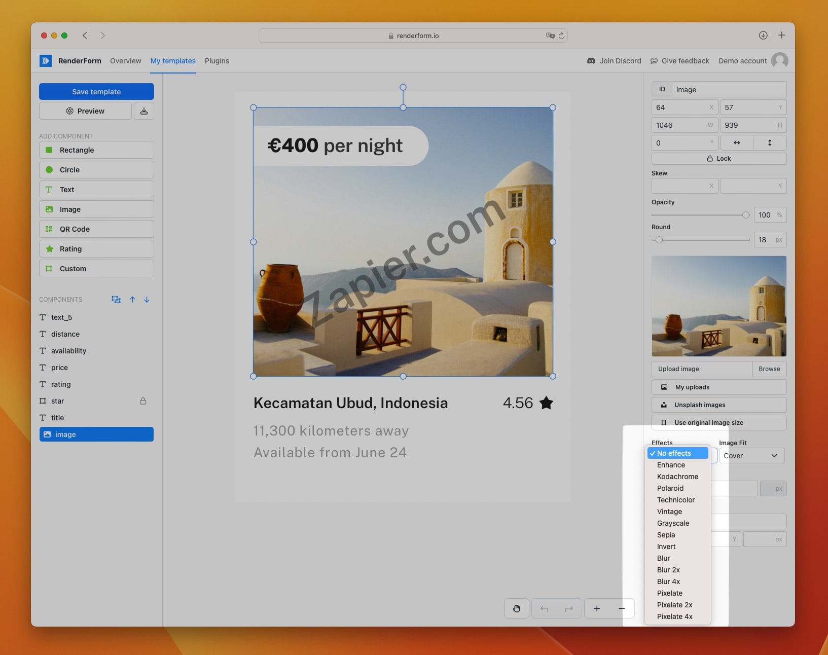Image effects
